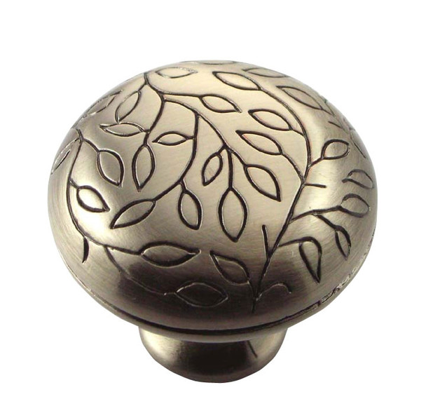 Satin Antique Nickel Vine Knob (MNG15121)