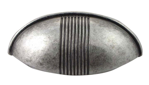 Silver Antique Striped Bin Pull (MNG13611)