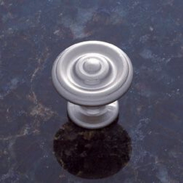 Satin Nickel Finish 1 1/4" Alloy Rippled Knob(JVJ47946)