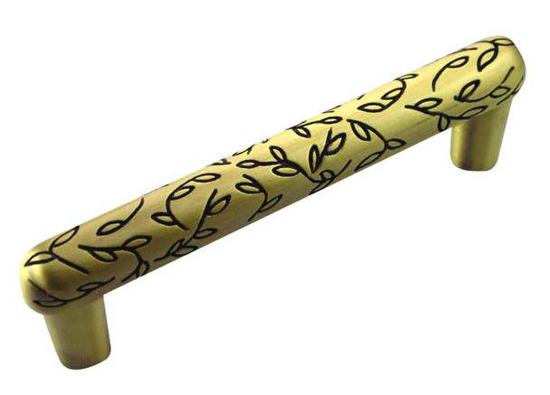 Satin Brass Antique Vine Tube Pull (MNG15420)