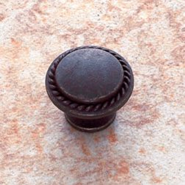 Rust Finish 1 1/4" Roped Edged Knob(JVJ69449)