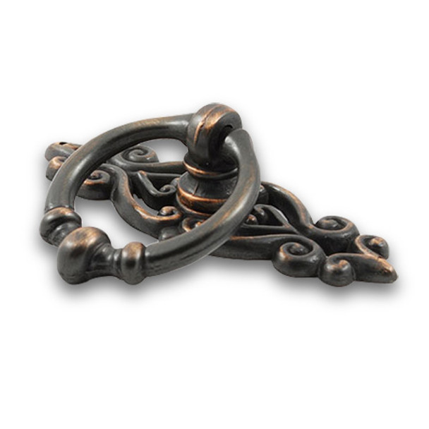 Venetian Bronze Ring Pull With Backplate (RE10247VB)