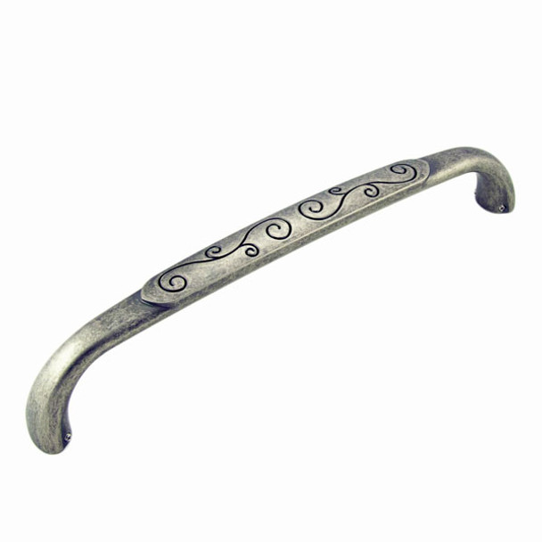 12 inch C/C Ornate Middle Door Pull (RKIPH6615WN)