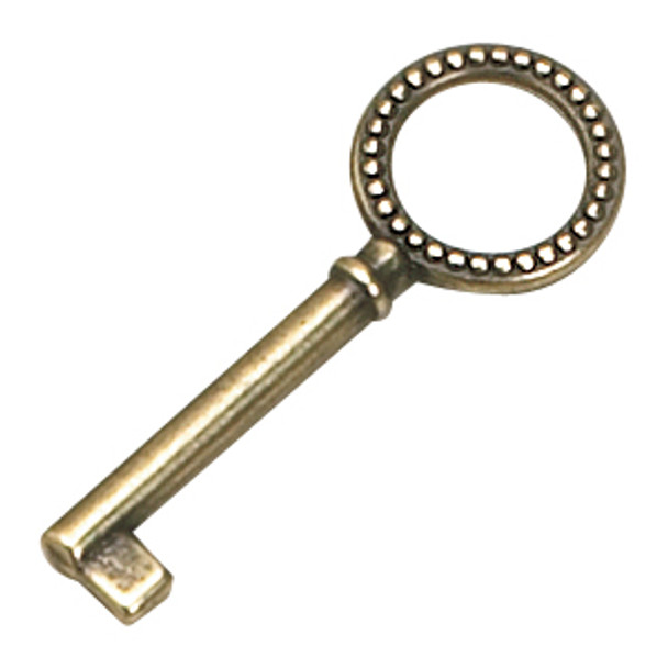 KEY BRASS 28X76MM ANT.ENG (RLU-33733BB)