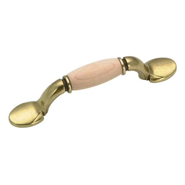 PULL 3"(8/32)ANT.BRASS/MAPLE (RLU-3801BB150)