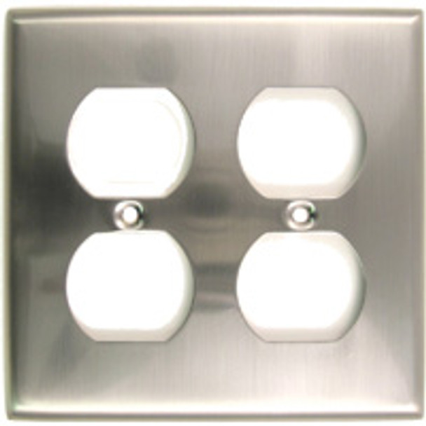 Satin Nickel Double Recep Switchplate (RWR-786SN)