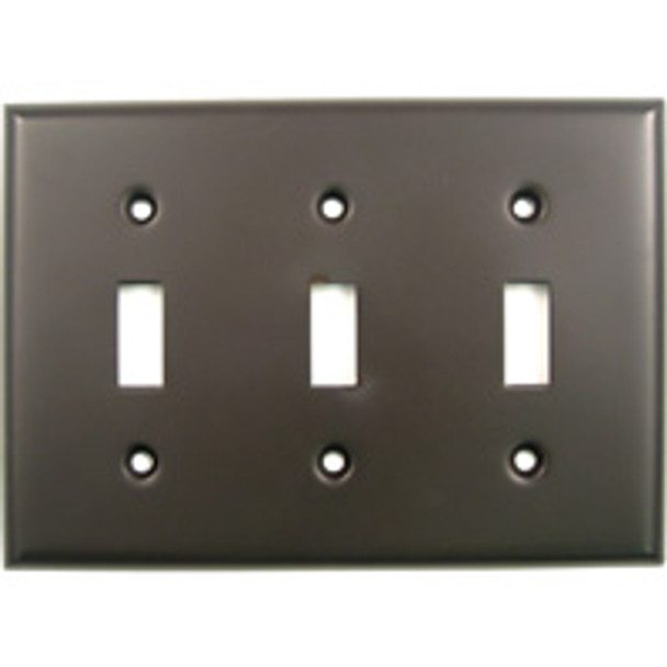 Oil Rubbed Bronze Triple Switch Switchplate (RWR-789ORB)