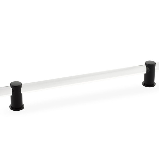 Pull, Adjustable clear Acrylic, Matte Black, 8" cc (SCH408-MB)