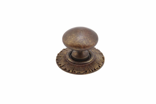 Knob w/backplate, Highlighted Bronze, 1 1/4" dia (SCH-970-HLB)