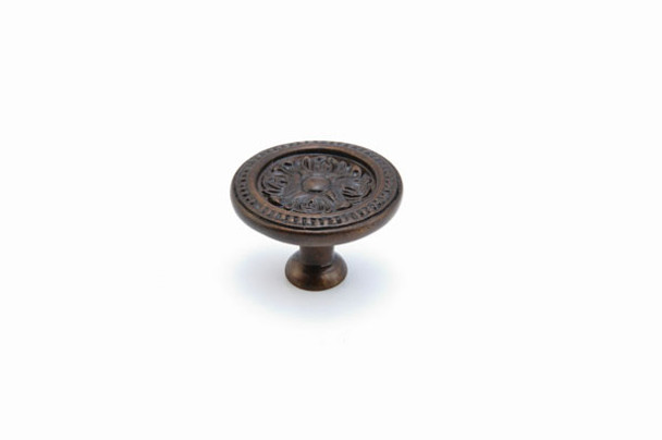 Knob, Round, Dark Glaze, 1 1/2" dia. (SCH-859-DG)