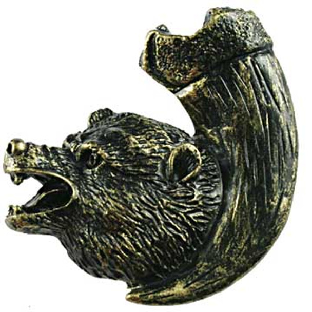 Bear with Claw Knob - Left Facing - Bronzed Black (SIE-681267)