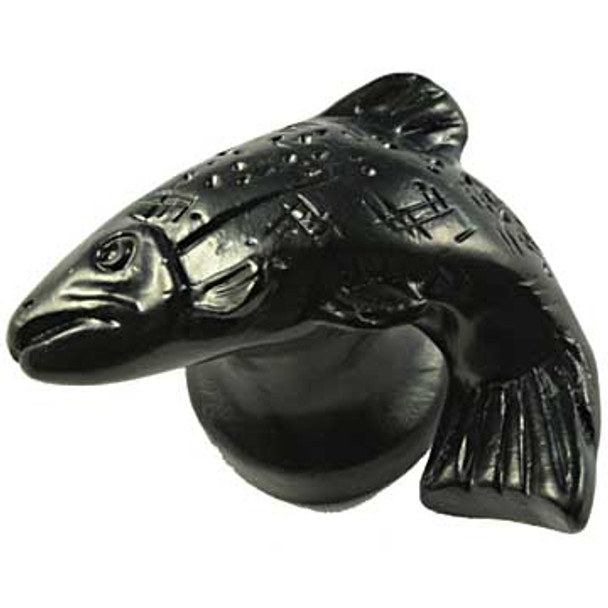 Fish Knob - Left Facing - Black (SIE-681335)