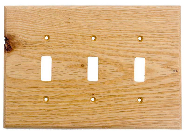 Traditional 1 Toggle Switch Plate - Finished Alder (682110)