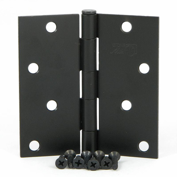 Stone Mill Hardware - Oil Rubbed Bronze 4-inch, Square Corner Door Hinge - (2 Pack) - SMH-SMH40SQ-OB - Knobbery.com