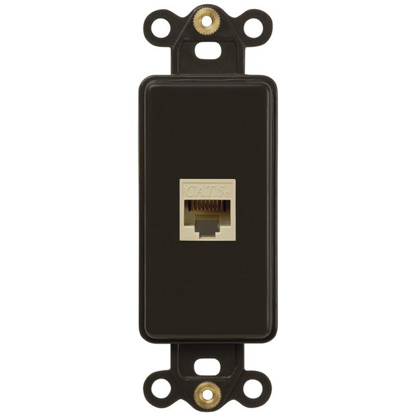 ROCKER INSERT BROWN 1 DATA JACK (TAC-DTB)