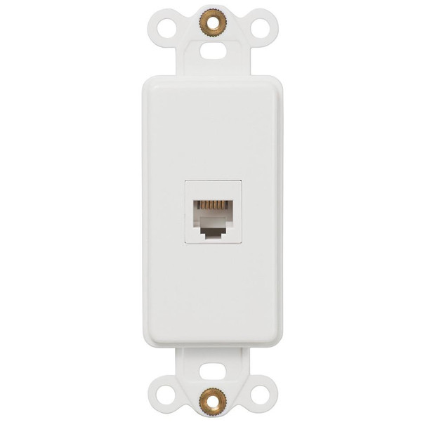 ROCKER INSERT WHITE 1 PHONE JACK (TAC-PHW)