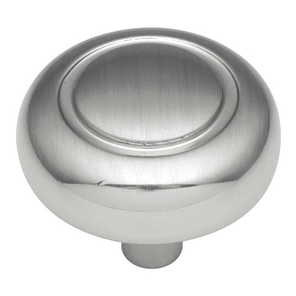 1-1/4" Dia. Round Swarovski Crystal Knob With Hole - Chrome (P2084.33CRLSWA)