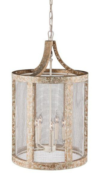 Ceiling Lamps - Carousel Ceiling Lamp in Beach Drift & White Mesh (98337)