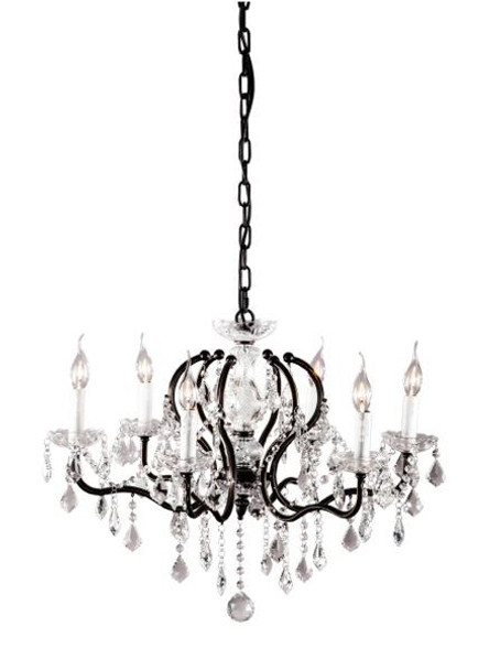 Ceiling Lamps - Windham Ceiling Lamp in Rust Black & Crystal (98265)