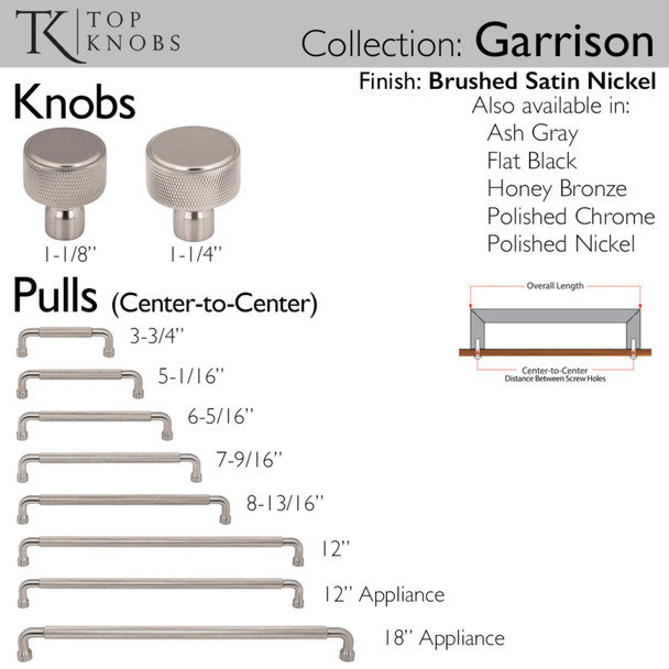 1-1/4" Garrison Knob - Brushed Satin Nickel 1-1/4" Garrison Knob - Brushed Satin Nickel