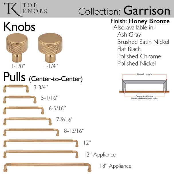 1-1/4" Garrison Knob - Honey Bronze 1-1/4" Garrison Knob - Honey Bronze