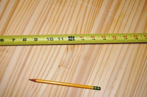 Measuring for mounting a table base