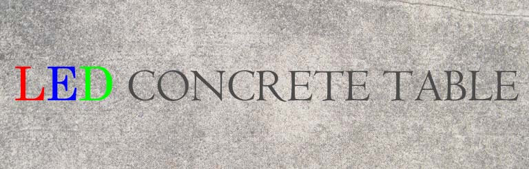 LED Concrete Table Customer Build LED Concrete Table Customer Build