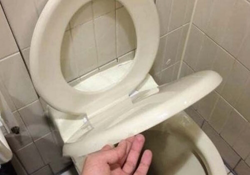 Public Bathroom Toilet DIY Fail Graphic