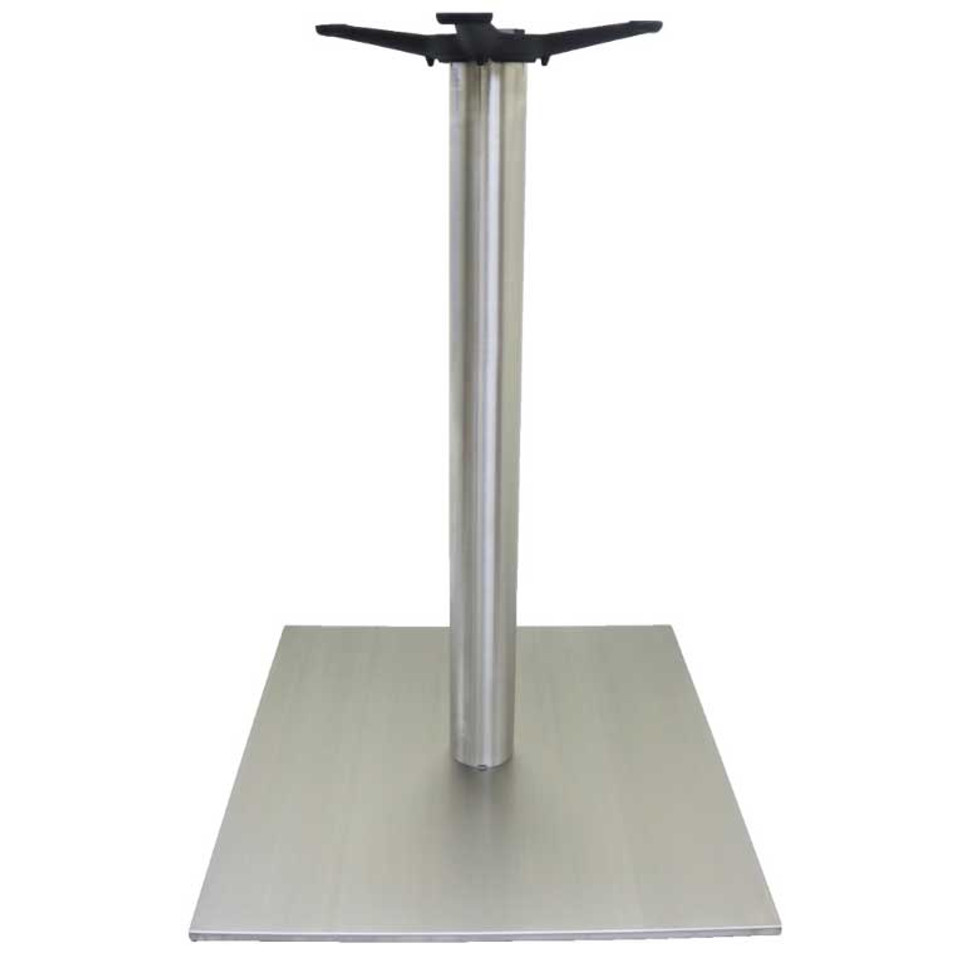 Stainless Steel Square Table Base with Round Column