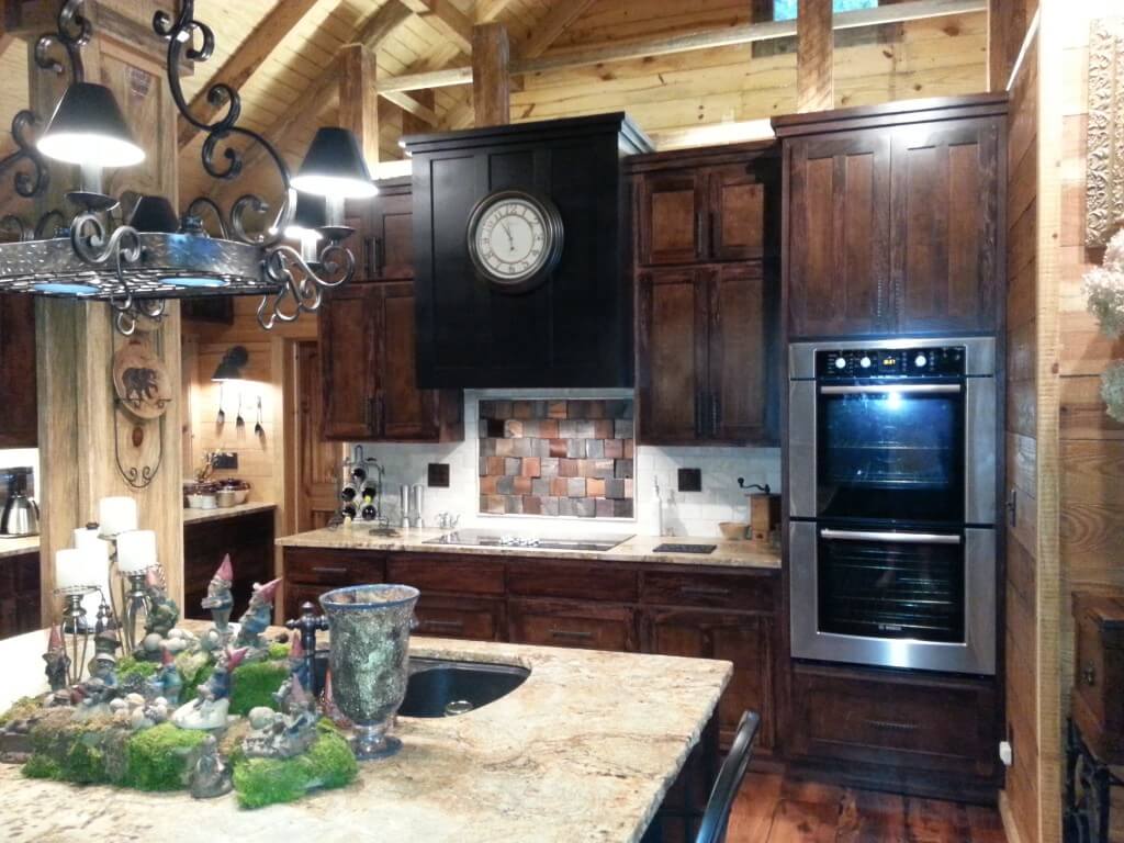 Rustic Kitchen Remodel cabinets, sink and appliances