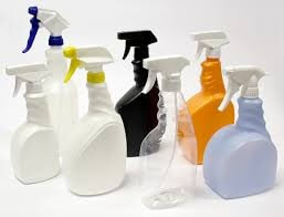 Empty Spray Bottles of Different Shapes, Sizes and Colors