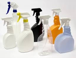 Empty Spray Bottles of Different Shapes, Sizes and Colors Empty Spray Bottles of Different Shapes, Sizes and Colors