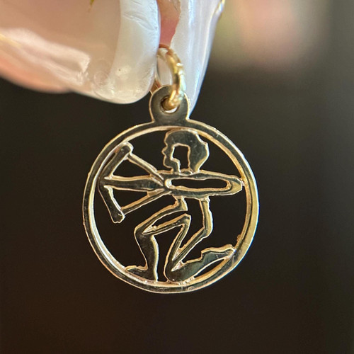 Solid 14KT Gold Sagittarius Archer Zodiac Charm, Astrology Sign Pendant, November 22 to December 21 Birth Month, Fire Sign Charm Solid 14KT Gold Sagittarius Archer Zodiac Charm, Astrology Sign Pendant, November 22 to December 21 Birth Month, Fire Sign Charm