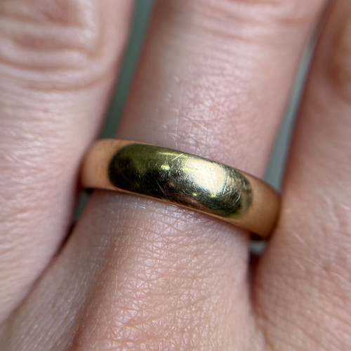 Estate Simple 10KT Yellow Gold Ring – Vintage Yellow Gold Band Size 8.5