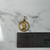 Vintage 18KT Yellow Gold Art Nouveau Style Pendant, Circle Gold Style Pendant, Vintage Woman Figure Holding Flowering Charm,