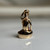 Vintage BH Denmark Gold Charm, Bernhard Hertz Figure of Woman Sitting Pendant, Mermaid Sitting Women
