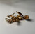 Estate 10KT Lumberjack Charm, Happy Lumberjack with Snowshoes and an Axe, Cute Little Man Gold Charm/Pendant