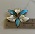 Vintage NORWAY Aksel Holmsen Sterling Silver Orchid Brooch, Light Blue and White Enamel Orchid Pin, Large Orchid Flower Statement Brooch