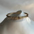 Vintage Gold Bangle Bracelet, Estate 14K Yellow Gold Intricate Garnet and Seed Pearl Bangle, Wrapped Chain and Safety Chain, Unique Jewelry