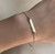 10KT Yellow Gold Blank Plate Braclet, Blank Baby Band Ready to be Engraved, Yellow Gold Baby Jewellery & Serpentine Chain, 5" Long Bracelet