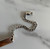 14KT White Gold Baby Bracelet, Blank Plate Ready to be Engraved, White Gold Baby Jewellery & Curb Chain, Blank Monogram Bracelet 5.5" Long