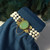 Vintage Uniform Triple Strand Pearl Bracelet with Oval Cut Natural Chrysoprase, Intricate Pearl Bracelet, Green Gemstone Bracelet Length 7"