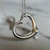 Estate Tiffany & Co. Elsa Peretti Open Heart Necklace, Long Chain Sterling Silver Heart Jewellery Necklace, Pre-loved Tiffany Jewelry
