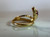 Estate 18KT Gold Snake Ring, Synthetic Red Gemstone Head and Eyes Snake Ring, Unique Snake Ring Wrapped Around Finger Ring Size: 7.5 US