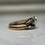 Estate Connected 14KT Diamond Rings, Matching Engagement and Wedding Ring Bands, White and Yellow Gold Jewellery Size 5 US
