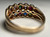 Vintage 10KT Colourful Synthetic Gemstone Ring, 10 Ten Stone Two Row Family Ring, Wide Band Rainbow Band, Funky Jewellery Ring Size 8.5 US Vintage 10KT Colourful Synthetic Gemstone Ring, 10 Ten Stone Two Row Family Ring, Wide Band Rainbow Band, Funky Jewellery Ring Size 8.5 US