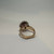14KT Yellow and White Gold Diamond and Pink Tourmaline Cluster Ring, Oval Cut Tourmaline, Coloured Stone and Diamond Cocktail Ring Size 4.5
