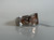 Estate 10KT Rose Gold and White Gold Diamond Cut Out Ring, Wide Band Paisley Design Rose Gold Ring, Diamond Accent TwoToned Ring Size 6.5 US