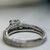 Beautiful 1.30CT Diamond 14KT White Gold Ring, Cast Engagement Ring, Studded Band Brilliant Cut Diamonds, Sparkly Silver Ring Size 6.75 US