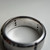 Estate 10KT White Gold and Black Diamond Band, Wide Band Men's Style Ring, Wedding/Anniversary/Stackable Silver Coloured Band Size 9.25 US